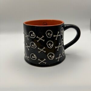 Global Desi Black Mug with Orange Interior